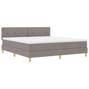 Łóżko Kontynentalne 180×200 Szare z Materacem z LED Dwuosobowe do Sypialni 1093705 Łóżko Kontynentalne 180×200 Szare z Materacem z LED Dwuosobowe do Sypialni 1093705