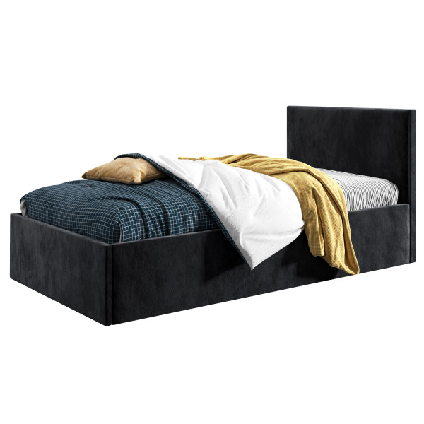 Łóżko młodzieżowe 80x200 Basic Asti, Czarny, Pojemnik 640469