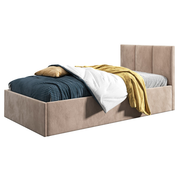 Łóżko młodzieżowe 80x200 Basic Roma, Beżowy , Pojemnik 640497