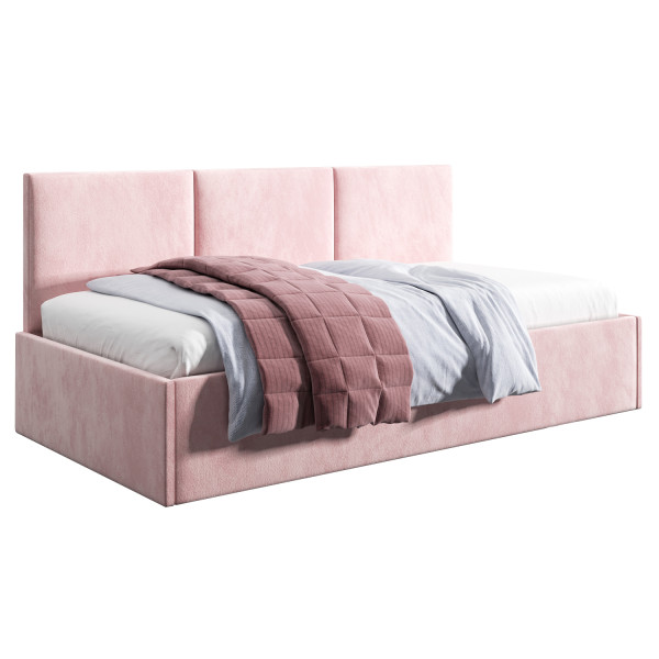 Łóżko młodzieżowe 80x200 Comfort Asti, Różowy , Pojemnik 640897