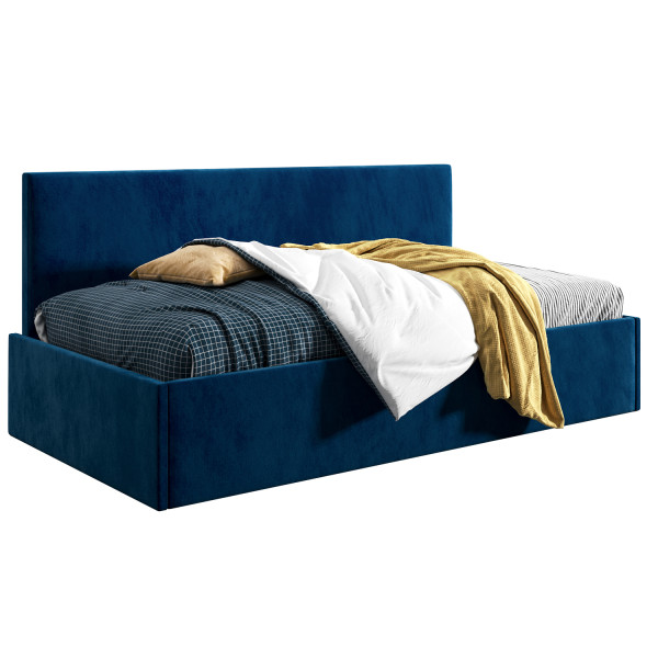 Łóżko młodzieżowe 80x200 Comfort Bari, Granatowy, Pojemnik 640686