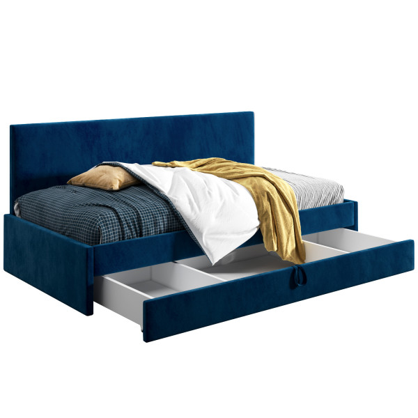 Łóżko młodzieżowe 80x200 Comfort Dani, Granatowy, Szuflada 640708