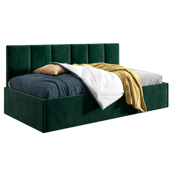 Łóżko młodzieżowe 80x200 Comfort Roma, Zielony, Pojemnik 640792