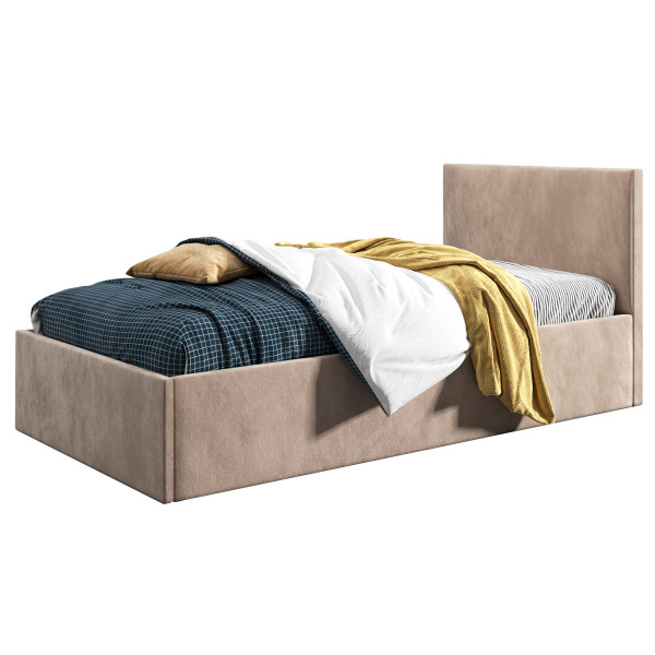 Łóżko młodzieżowe 90x200 Basic Asti, Beżowy, Pojemnik 640569
