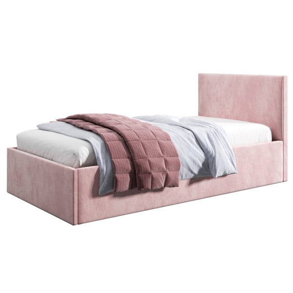 Łóżko młodzieżowe 90x200 Basic Asti, Różowy, Pojemnik 640611