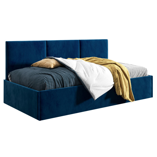 Łóżko młodzieżowe 90x200 Comfort Asti, Granatowy, Pojemnik 640808