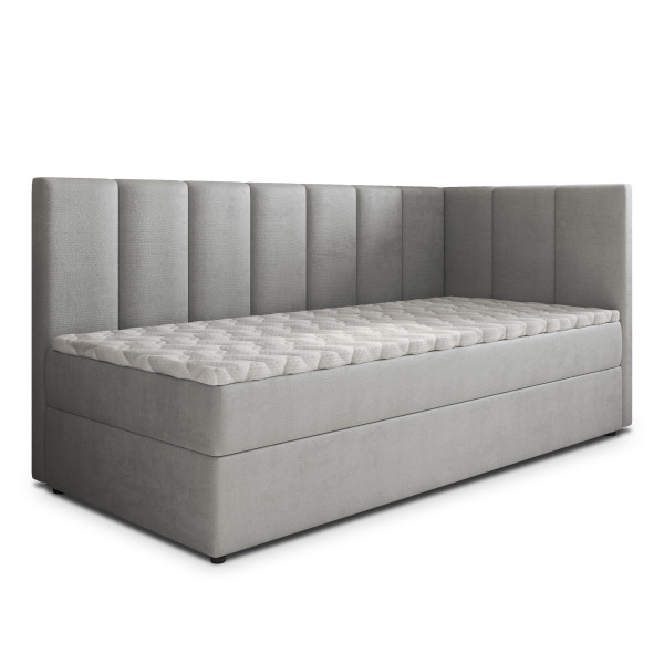 Łóżko młodzieżowe BEVE z topperem 100x200 cm 937166