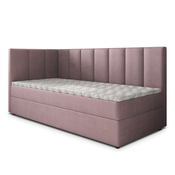 Łóżko młodzieżowe BEVE z topperem 80x200 cm 937038