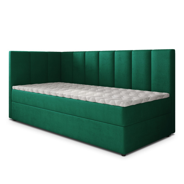 Łóżko młodzieżowe BEVE z topperem 90x200 cm 937029