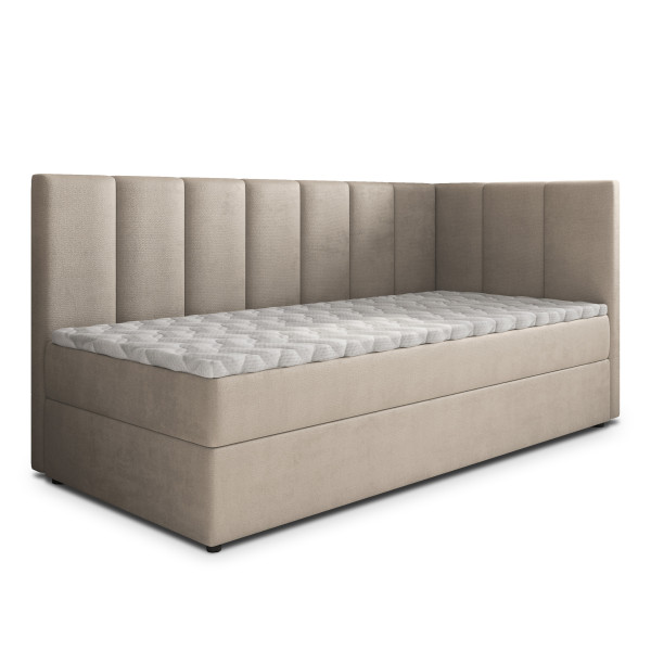 Łóżko młodzieżowe BEVE z topperem 90x200 cm 937108