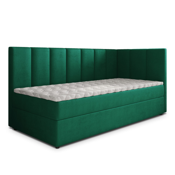 Łóżko młodzieżowe BEVE z topperem 90x200 cm 937040