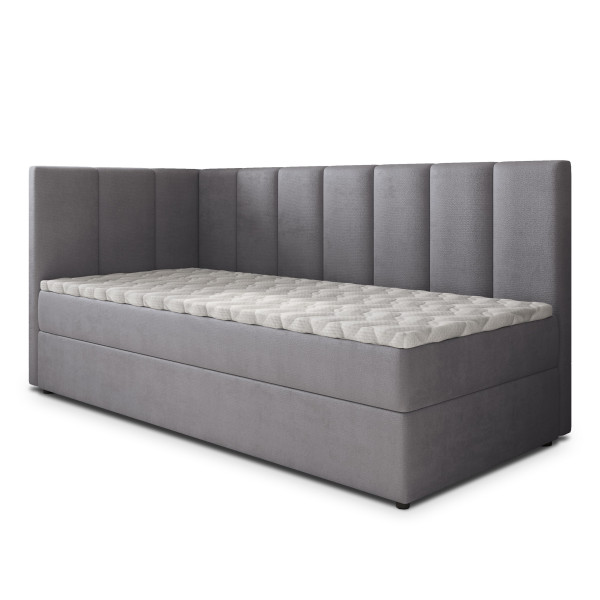Łóżko młodzieżowe BEVE z topperem 90x200 cm 937057
