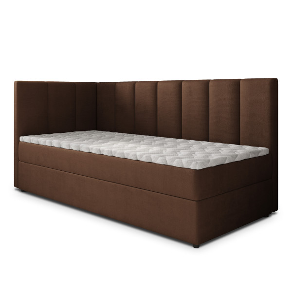 Łóżko młodzieżowe BEVE z topperem 90x200 cm 937099