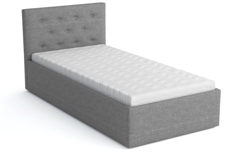 Łóżko Młodzieżowe z Materacem 90x200 Star Szare 378692