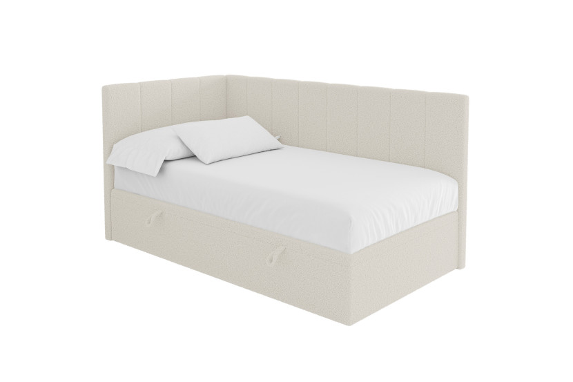 ŁÓŻKO MŁODZIEŻOWE z materacem+pojemnik - LOVY 80x200 beżowe 1067576