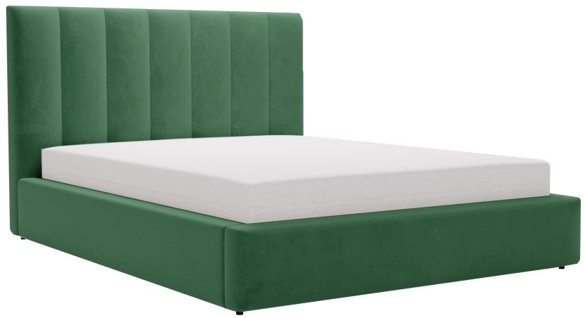 Łóżko nowoczesne 140x200 Velor ze stelażem metalowym - Zielony 1052153