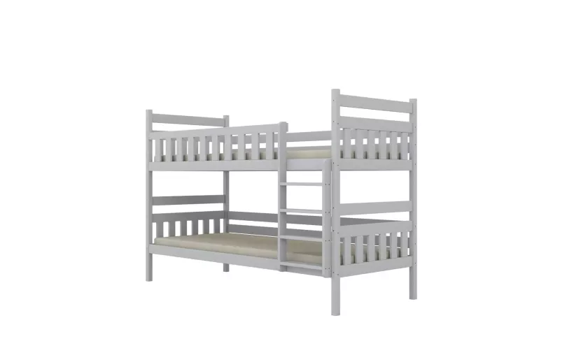 Łóżko piętrowe BARTEK 180x90 białe drewniane bez szuflady 949979