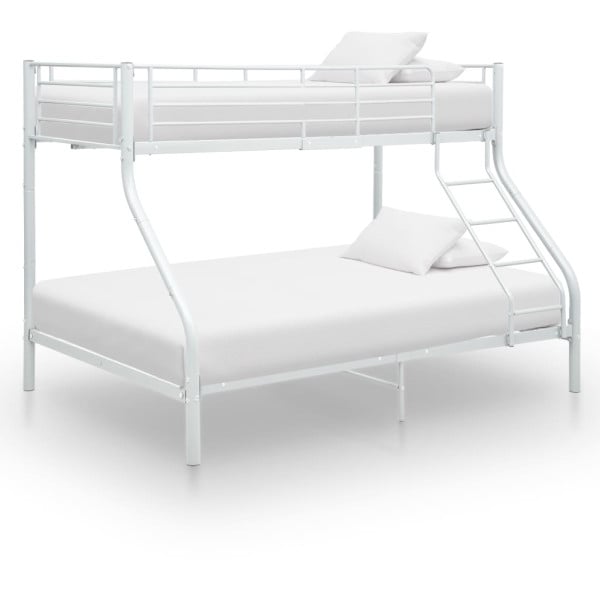 Łóżko piętrowe Biały Metal vidaXL 562517
