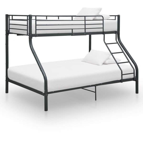 Łóżko piętrowe Czarny Metal vidaXL 562516
