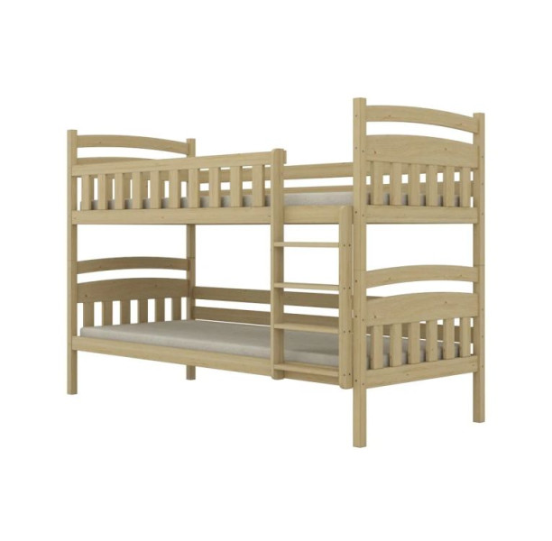 Łóżko piętrowe JULITA 180x80 sosna drewniane bez szuflady/bez materaca 950031