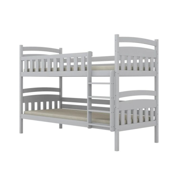 Łóżko piętrowe JULITA 200x80 białe drewniane bez szuflady/bez materaca 949944