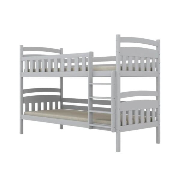 Łóżko piętrowe JULITA 200x90 białe drewniane bez szuflady/bez materaca 950058