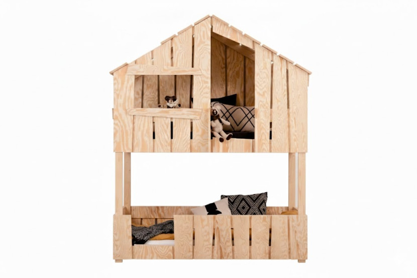 Łóżko piętrowe TED 90x190 sosna bez szuflady/bez materaca 1001181