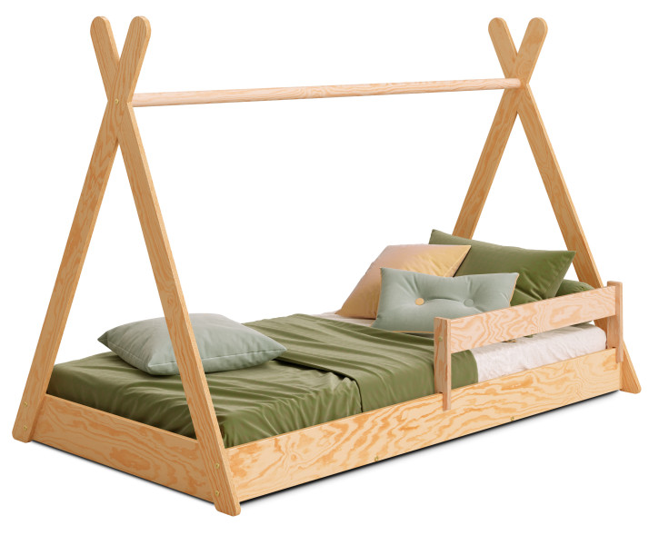 Łóżko podłogowe pojed. drewn. TIPI FLOOR Lakier. SMARTWOOD® 223037