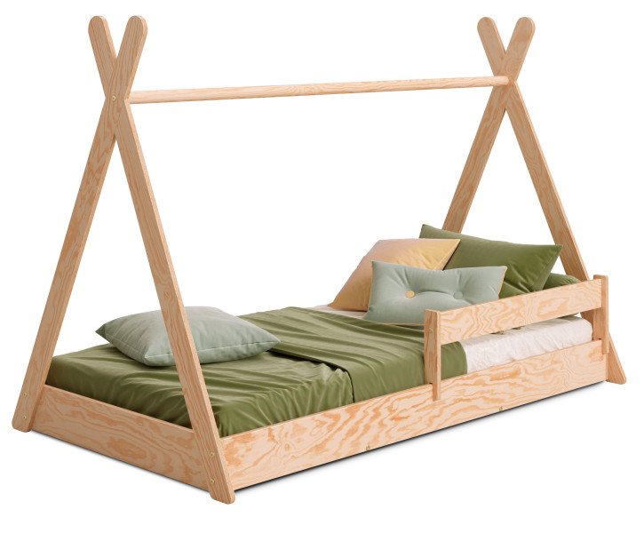 Łóżko podłogowe pojedyncze drewniane TIPI FLOOR - SMARTWOOD® 223049