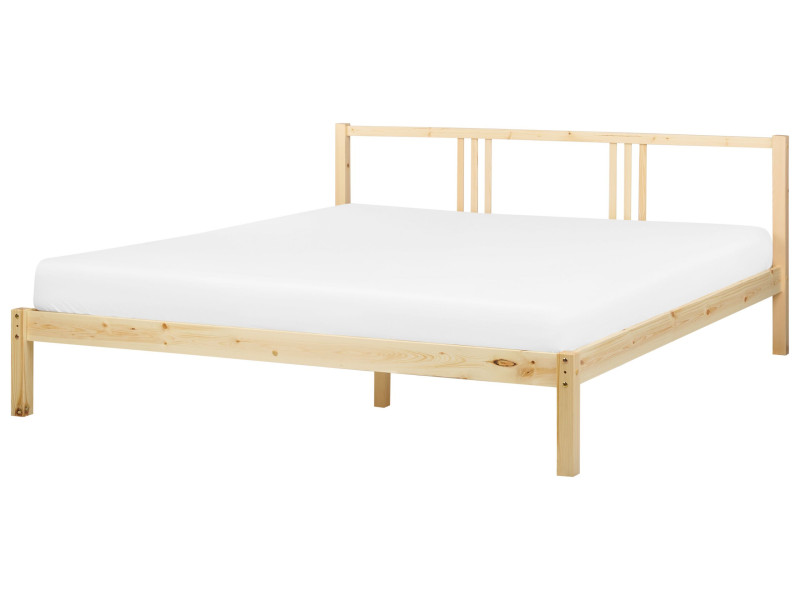 Łóżko podwójne drewno 180x200 jasne drewno 299664