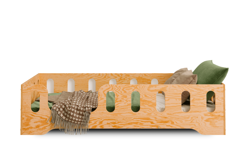Łóżko pojedyncze drewniane TILA 2L Lakier - SMARTWOOD® 173469