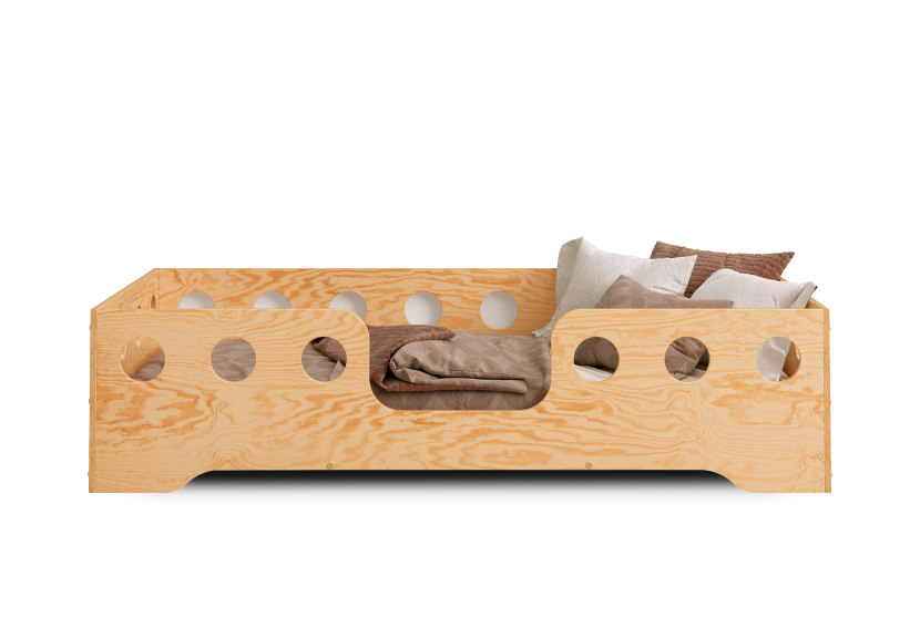 Łóżko pojedyncze drewniane TILA 4 Lakier - SMARTWOOD® 246431