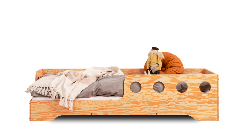 Łóżko pojedyncze drewniane TILA 5L Lakier - SMARTWOOD® 183444