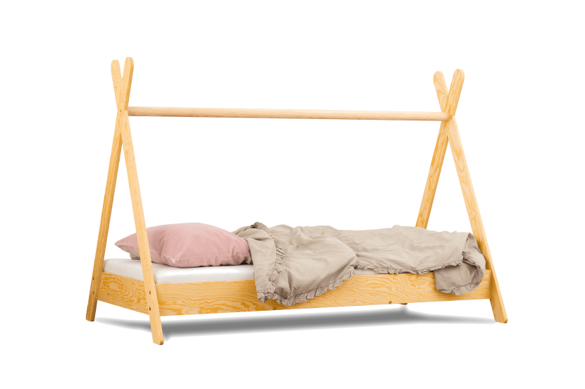 Łóżko pojedyncze drewniane TIPI Lakier- SMARTWOOD® 177501