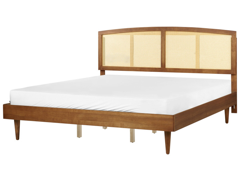 Łóżko Rattan VARZY 180 x 200 cm Brązowy 299563