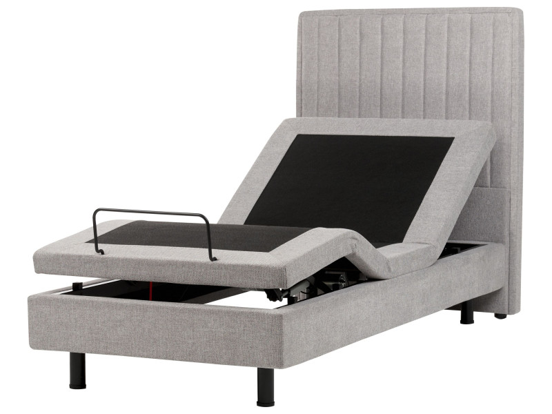 Łóżko regulowane elektryczne 90x200 cm jasnoszare 717082
