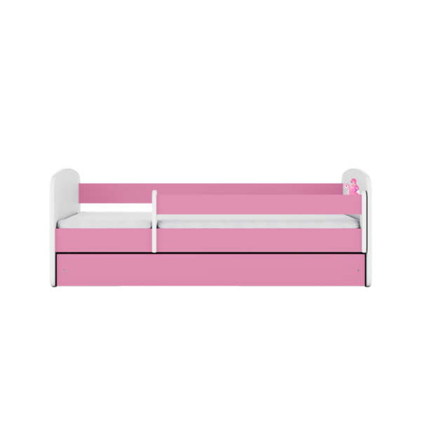 Łóżko różowe Księżniczka na Koniku z szufladą materac piankowy 180x80 1054302