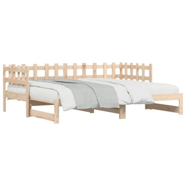 Łóżko rozsuwane 2x(80x200) cm lite drewno sosnowe 476953