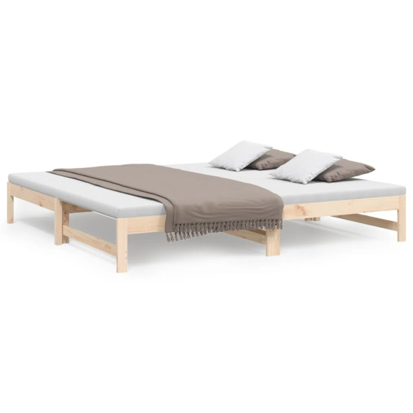 Łóżko rozsuwane 2x(80x200) cm lite drewno sosnowe 476590