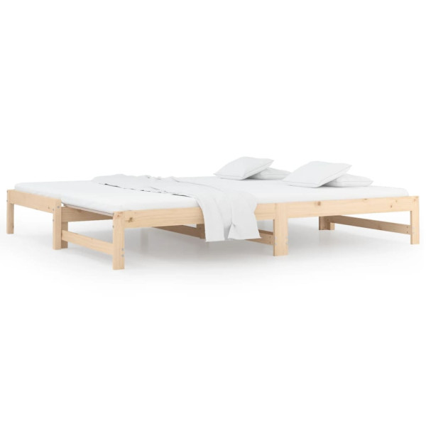 Łóżko rozsuwane 2x(90x190) cm lite drewno sosnowe 476785