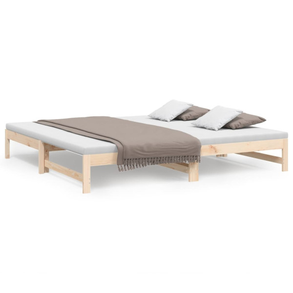Łóżko rozsuwane 2x(90x200) cm lite drewno sosnowe 476716