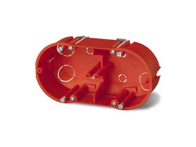 Puszka p/t PK-2×60 karton-gips IP20, ceglasta RAL2012 | 0210-00 Elektro-Plast Nasielsk