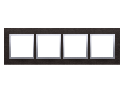 Ramka poczwórna Nature-Metal, inox yin, IP20/IP44* DRN4/78 Simon 54 Nature | DRN4/78 Kontakt Simon