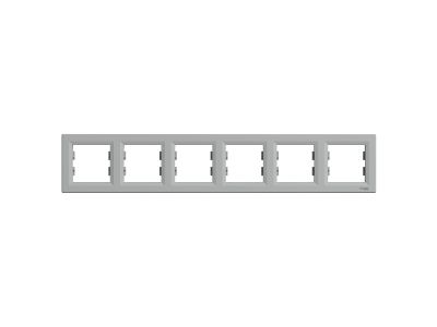 Ramka 6-krotna pozioma, aluminium | EPH5800661 Schneider Electric