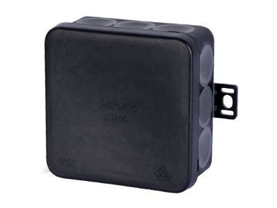 Puszka 2-komponentowa n/t 12 wlotowa IP55 czarna, FT-80 | 080-05 Viplast