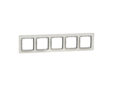 Ramka pięciokrotna, szkło białe, efekt szkła, Sedna Design & Elements | SDD360805 Schneider Electric