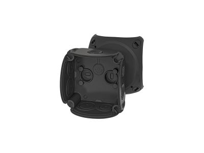 Puszka do instal wewn., IP66, z dławnicami membranowymi, 84x84x55mm, bez zacisków czarny DK 0100 BZ | 62000465 Hensel