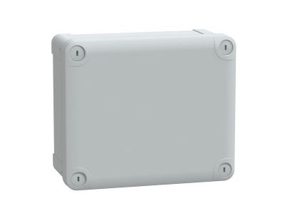 Puszka ABS IP66 IK07 wew 175x150x80 (WxSxG) zew 193x164x87 nieprzezr pokr W20 RAL7035, S3D, Thalassa | NSYTBS19168 Schneider Electric