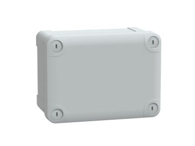 Puszka ABS IP66 IK07 wew 150x105x80 (WxSxG) zew 164x121x87 (WxSxG) nieprzezrocz pokrywa W20 RAL7035 | NSYTBS16128 Schneider Electric