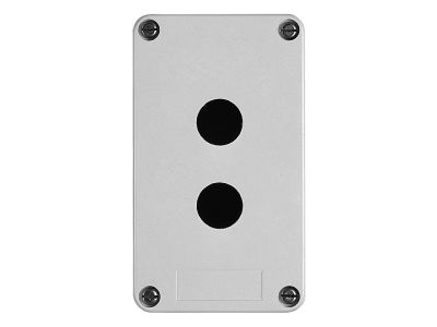 Pusta kaseta sterująca 2 otwory Fi-22mm szara 85x146mm plastikowa Harmony XAP | XAPA1120 Schneider Electric